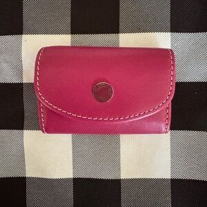 COACH Pink Leather Contact Case Holder Vintage Y2K